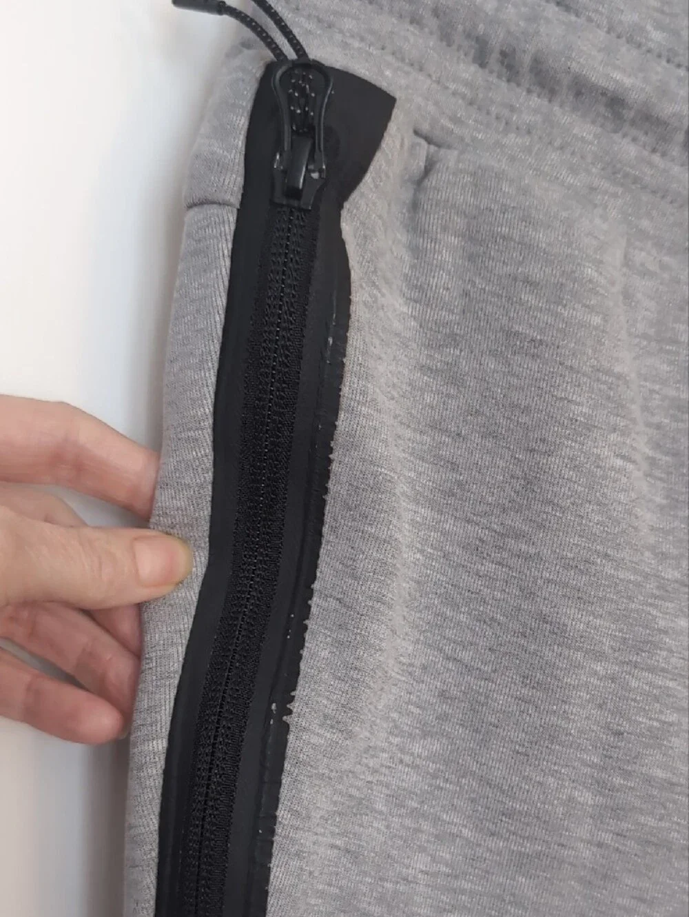 Nike Gray Joggers with Black Side Stripe And Large Stash Pocket
